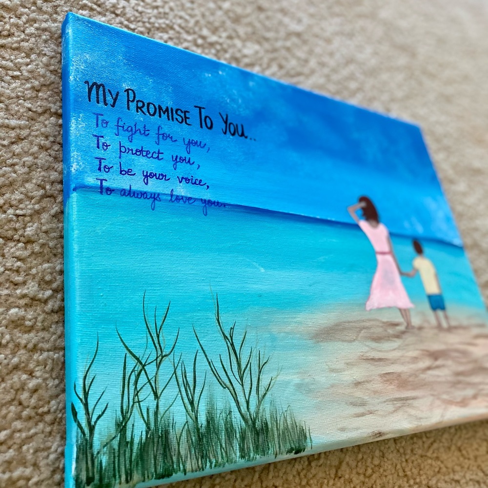Love of mother n son painting - Picture 3 of 3